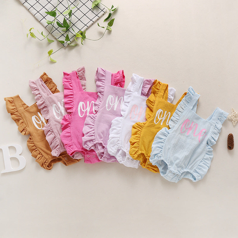 Oluuu. Baby Mehrfarbiger Bauchband Jumpsuit Rompe