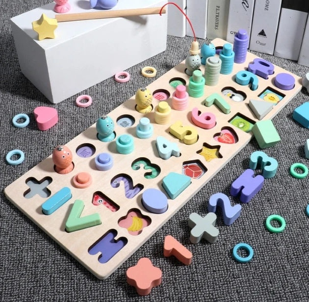Oluuu. 3D Alphabet- und Zahlenpuzzle für Kinder – Buntes, geometrisches Lernspielzeug