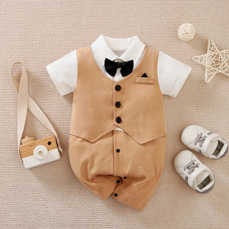 Oluuu. Sommer-Jumpsuit im Gentleman-Stil für Baby Jungen