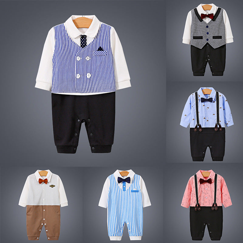 Oluuu. Eleganter Gentleman Baby Strampler – Langarm Einteiler für stilvolle Anlässe