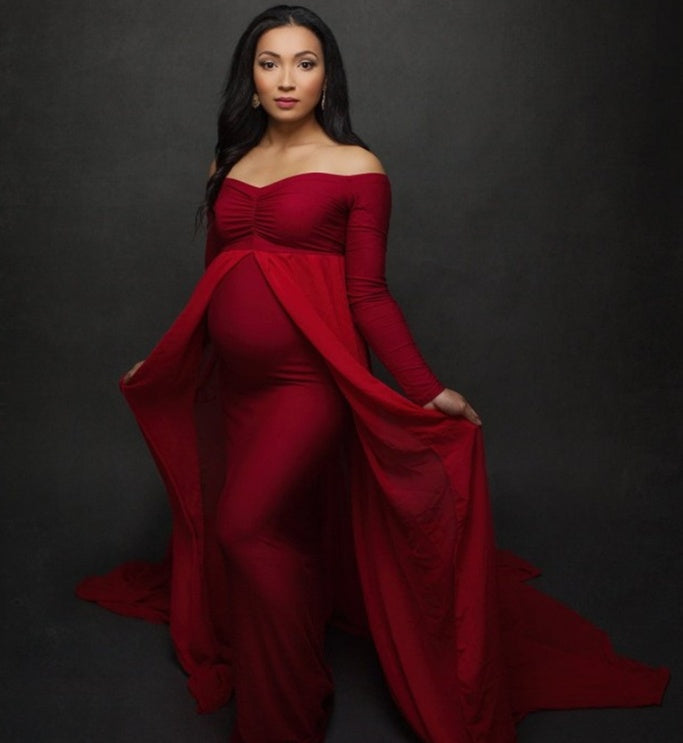 Oluuu. Elegantes Umstands-Cape-Kleid