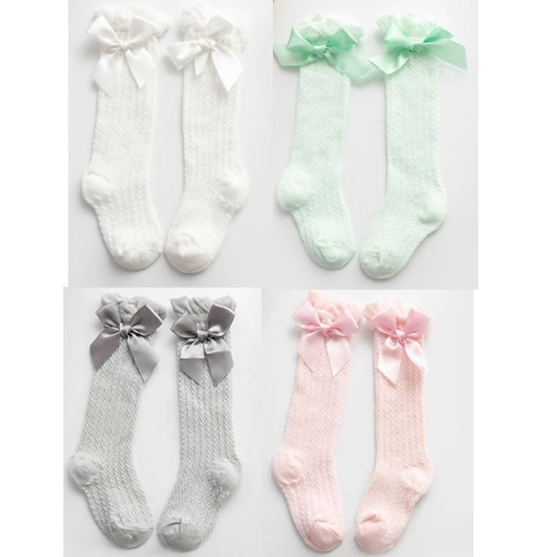 Oluuu. Kinder Baby-Strumpfhose mit Mesh und großem Schleifen-Design – Niedlich und bequem
