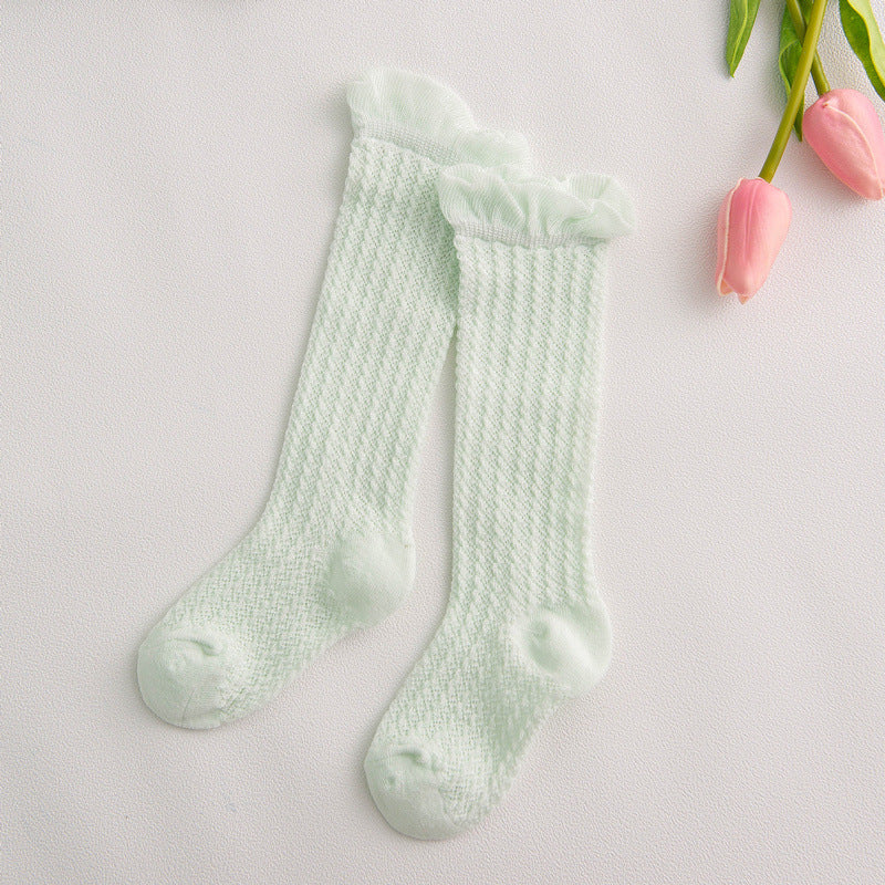 Oluuu. Kinder Baby-Strumpfhose mit Mesh und großem Schleifen-Design – Niedlich und bequem