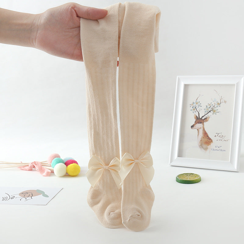 Oluuu. Kinder-Strumpfhose mit Mesh und großer Schleife – Stylisch und bequem für kleine Mädchen