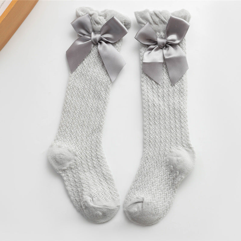 Oluuu. Kinder Baby-Strumpfhose mit Mesh und großem Schleifen-Design – Niedlich und bequem