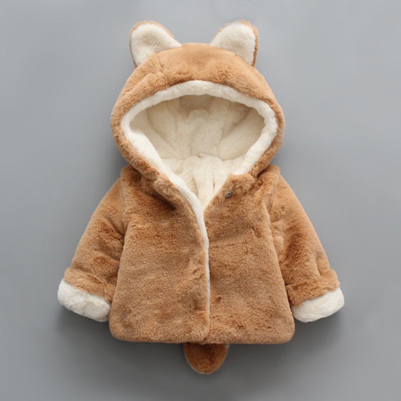 Oluuu. Winter Trend – Mädchen Plüschmantel für Babys