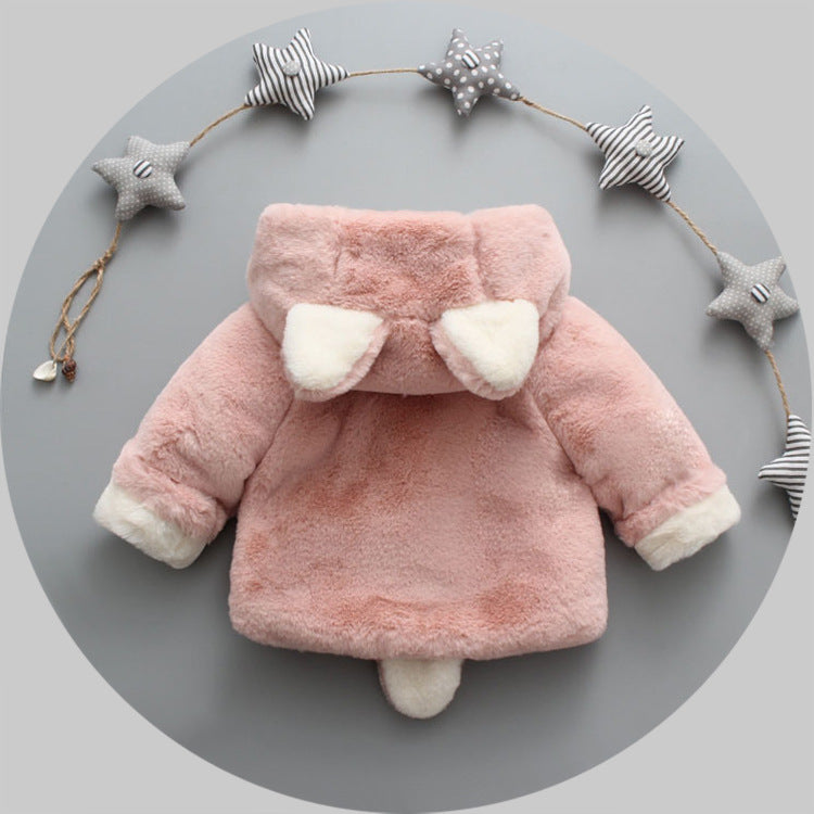 Oluuu. Winter Trend – Mädchen Plüschmantel für Babys