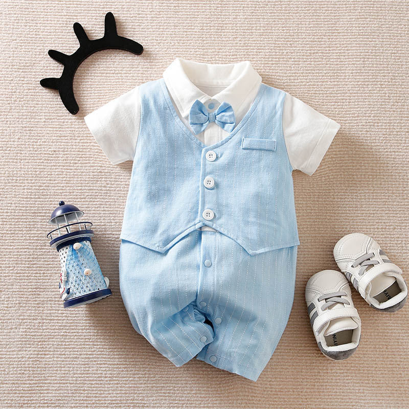 Oluuu. Sommer-Jumpsuit im Gentleman-Stil für Baby Jungen