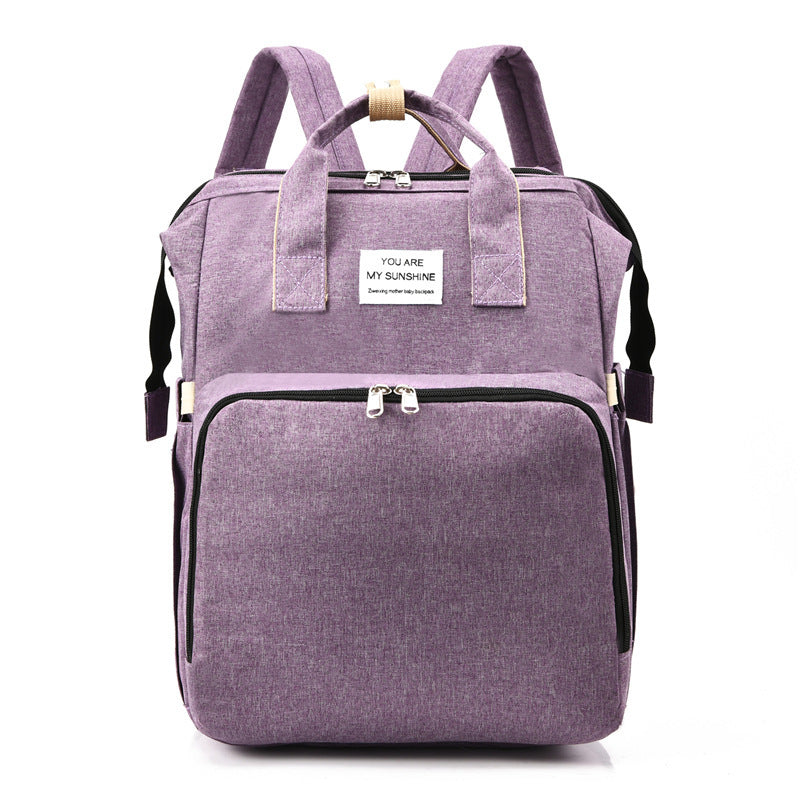 Oluuu. Neue Faltbare Mama-Tasche – Multifunktionale Mutter-Kind-Tasche, Wickelrucksack mit Flaschenhalter und Windelfach