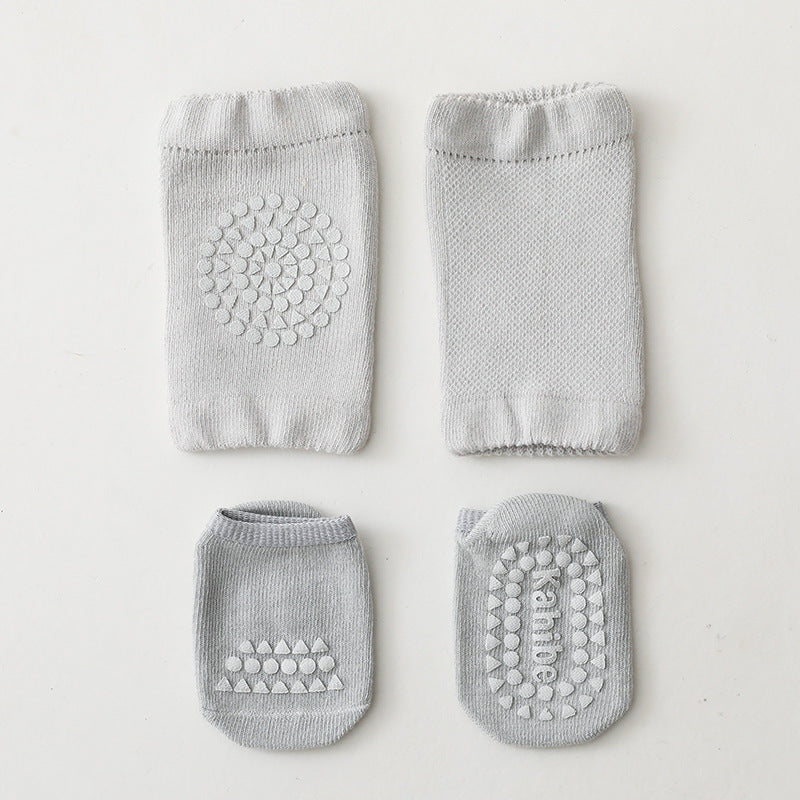 Oluuu. Kinder Knieschoner und Socken Set – Schutz für Kleinkinder auf dem Boden