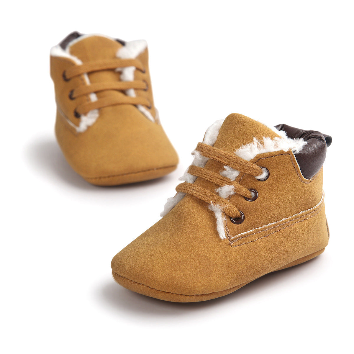 Oluuu. Winter Baby Jungen Schuhe – Suede Leder Sneakers, Anti-Rutsch, weiche Sohle, Schnür Snow Boots für Kleinkinder