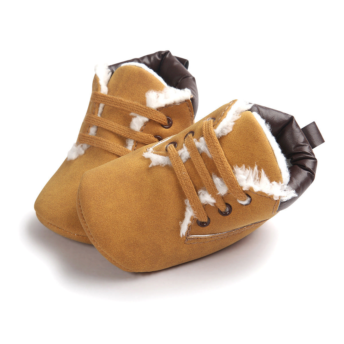 Oluuu. Winter Baby Jungen Schuhe – Suede Leder Sneakers, Anti-Rutsch, weiche Sohle, Schnür Snow Boots für Kleinkinder