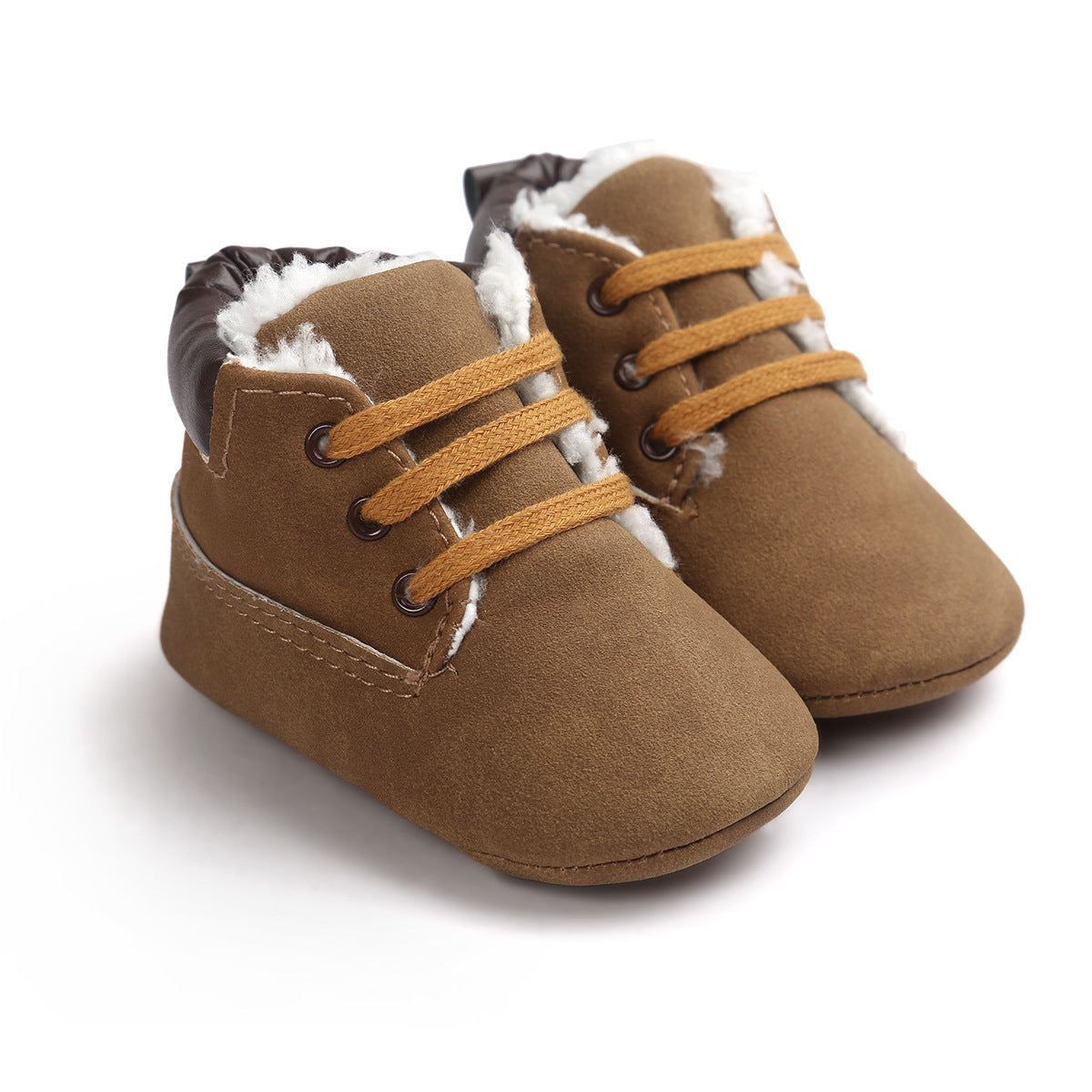 Oluuu. Winter Baby Jungen Schuhe – Suede Leder Sneakers, Anti-Rutsch, weiche Sohle, Schnür Snow Boots für Kleinkinder