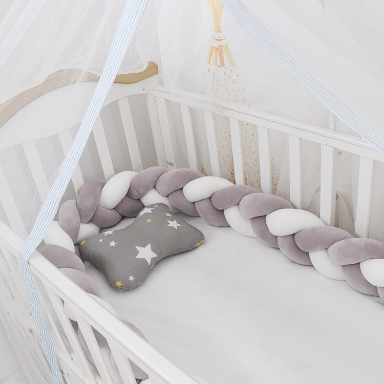 Oluuu. Baby Bumper Knoten Kissen für Kinderbett – Krippenschutz & Deko