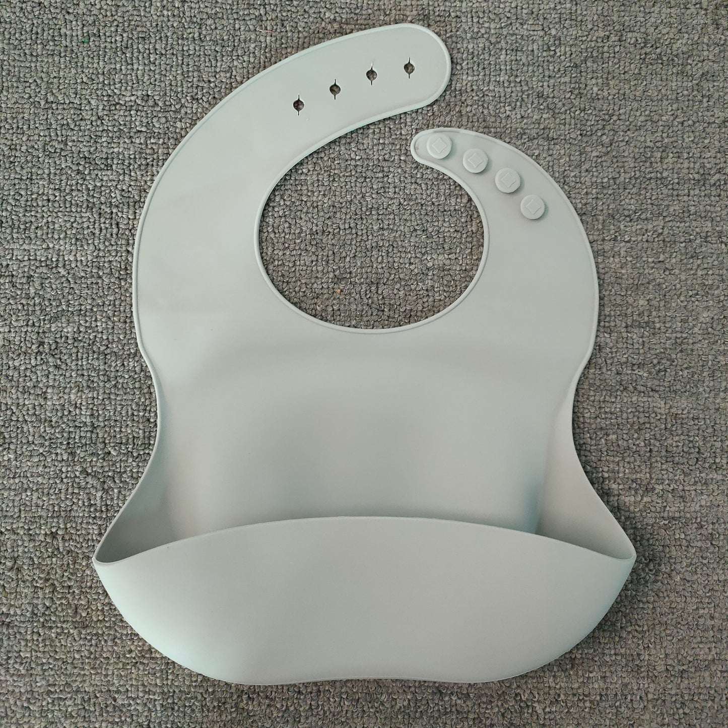 Oluuu. Weiches Wasserdichtes Silikon Baby Lätzchen mit Auffangtasche