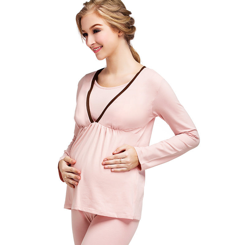 Oluuu. Winter Umstandskleidungsset – Stillfreundliche Pyjamas & Latzhosen für Schwangere