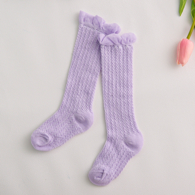 Oluuu. Kinder Baby-Strumpfhose mit Mesh und großem Schleifen-Design – Niedlich und bequem