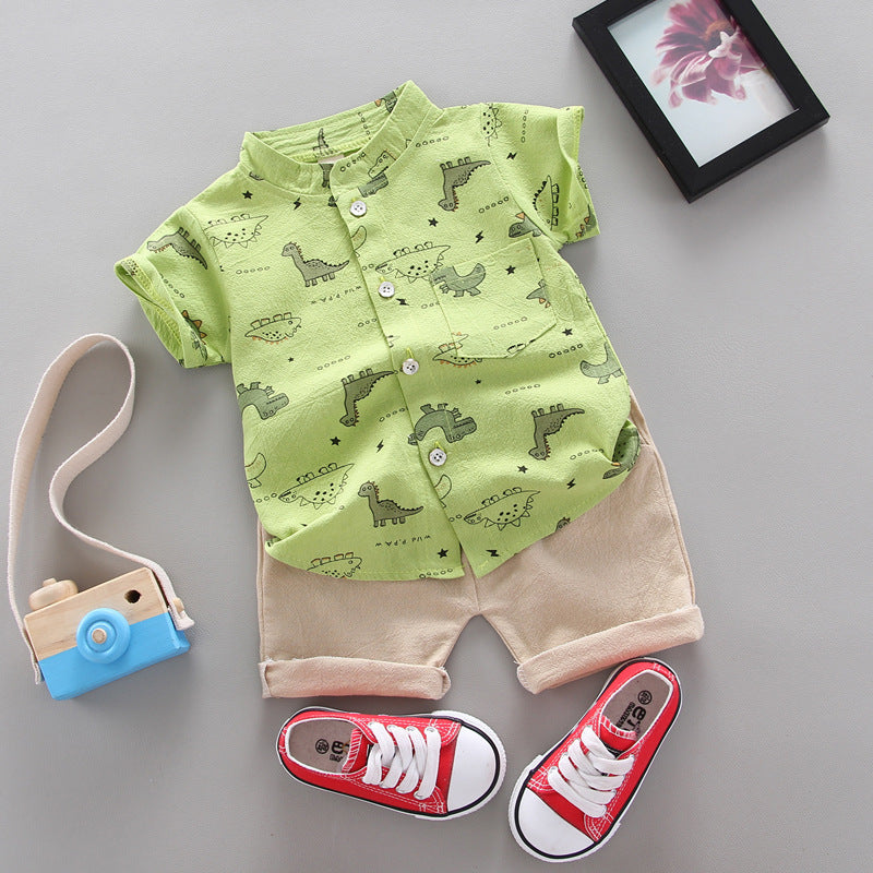 Oluuu. Baby Jungen Kurzarm Anzug – Persönliches Shirt mit Shorts