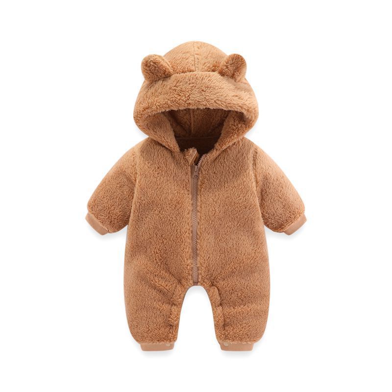 Oluuu. Kuscheliger Coral-Fleece-Baby-Overall – Wärmender Begleiter für Herbst und Winter