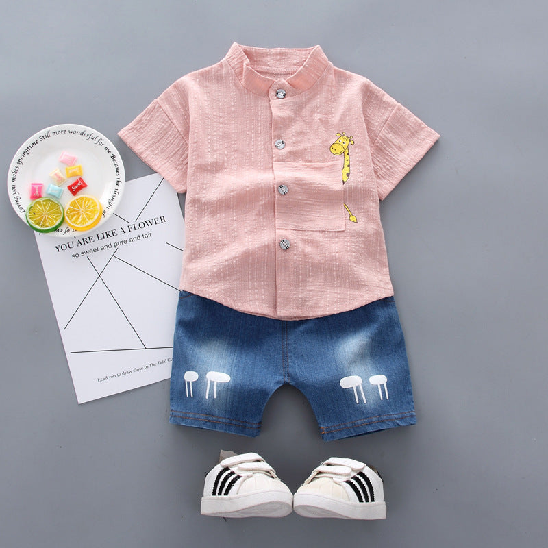 Oluuu. Baby Jungen Sommerbekleidung – Süßes Kurzarm-Shirt für Kinder