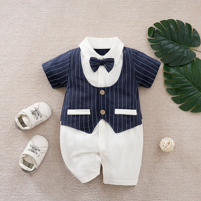 Oluuu. Sommer-Jumpsuit im Gentleman-Stil für Baby Jungen