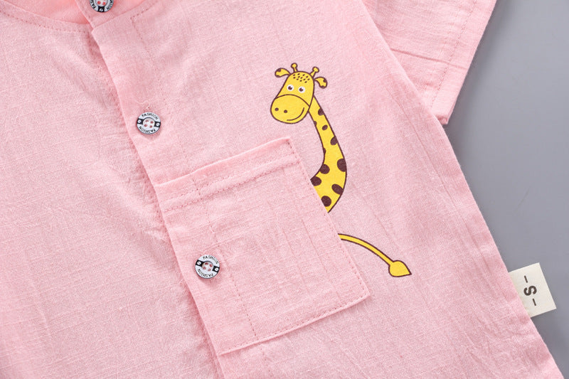 Oluuu. Baby Jungen Sommerbekleidung – Süßes Kurzarm-Shirt für Kinder