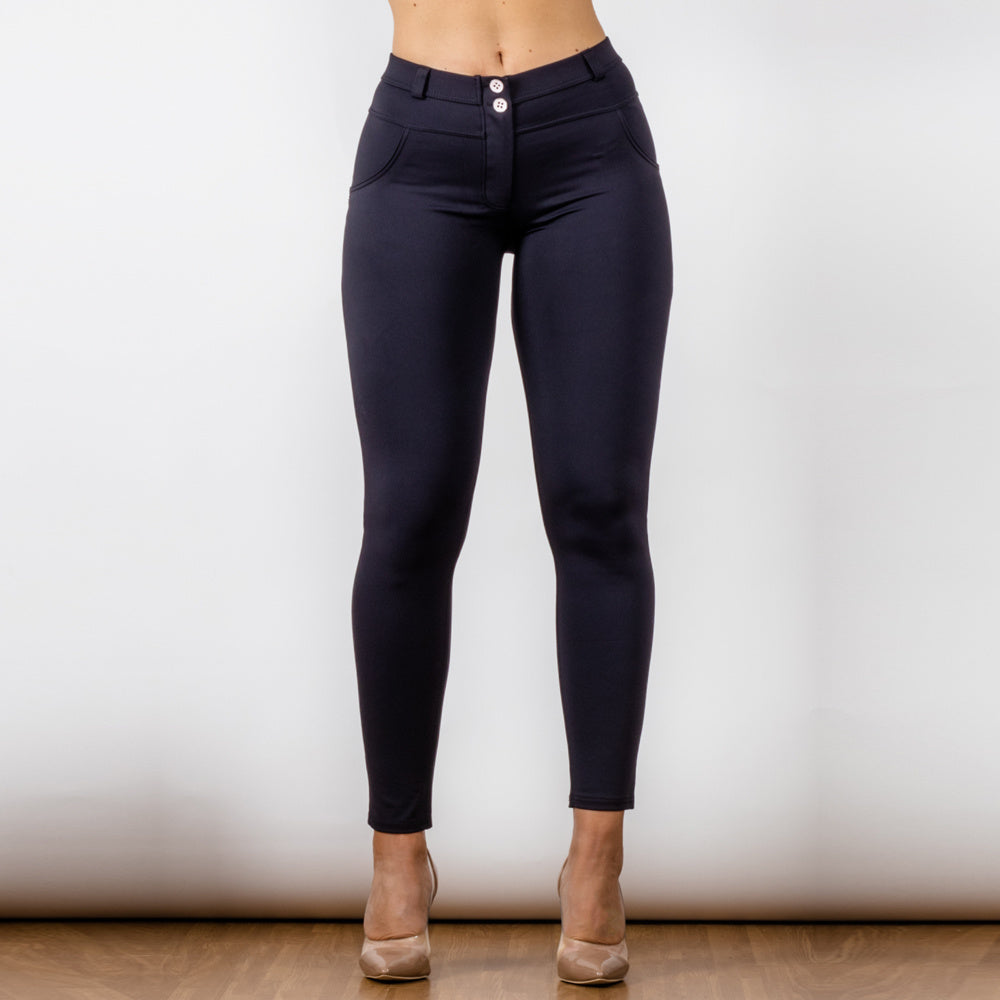Oluuu. Baumwoll-Leggings – Schwarze Sportleggings für Frauen, Formend, Bequem und Postpartum-freundlich