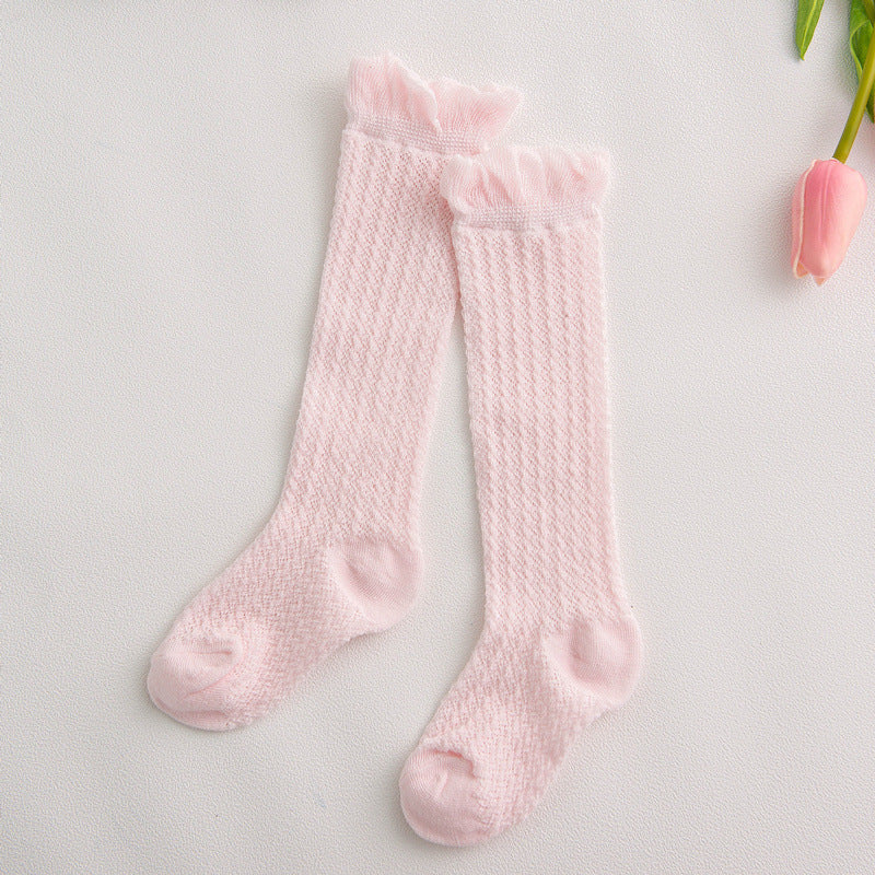 Oluuu. Kinder Baby-Strumpfhose mit Mesh und großem Schleifen-Design – Niedlich und bequem