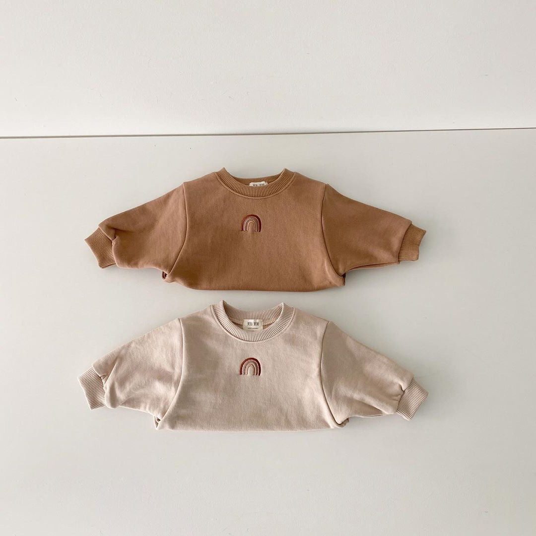 Oluuu. Baby Romper – Net Red Baby Krabbler mit besticktem Wickel-Design