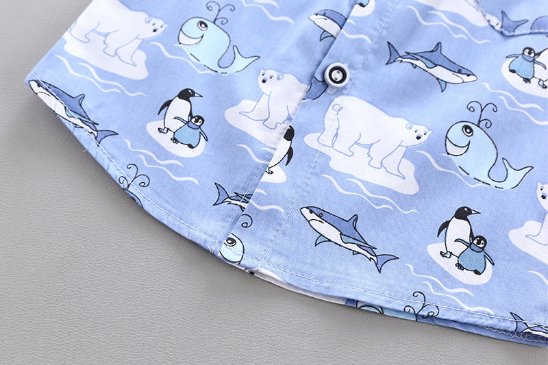 Oluuu. Baby Jungen Anzug – Kurzarm Shirt mit Hose für Kleinkinder