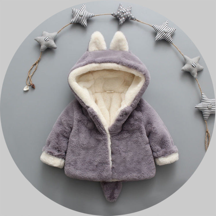 Oluuu. Winter Trend – Mädchen Plüschmantel für Babys