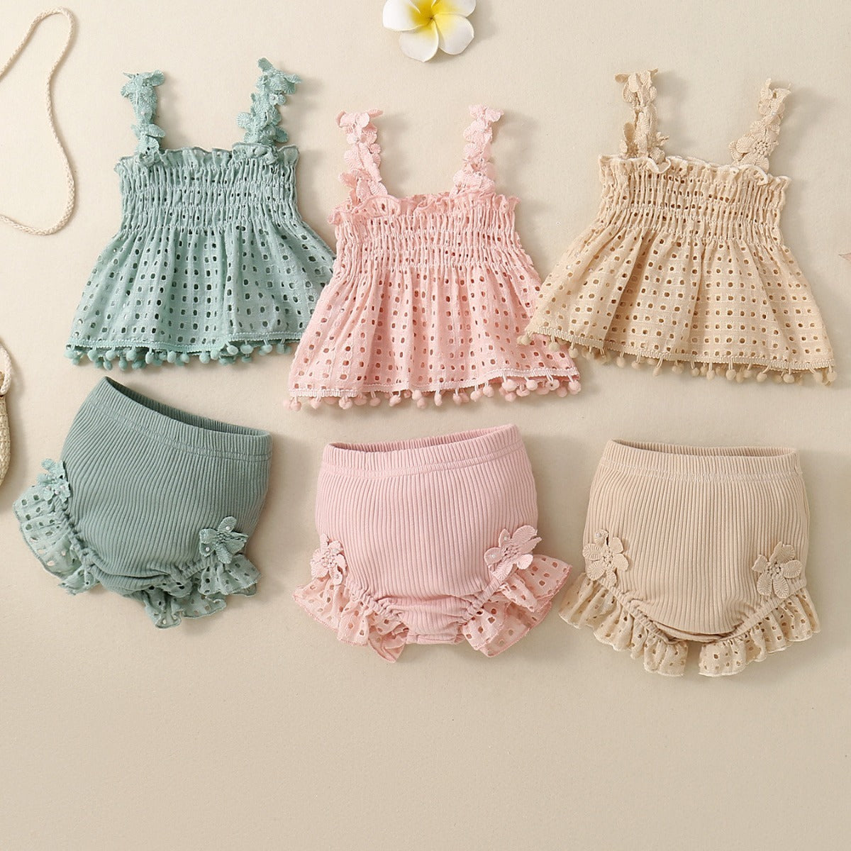 Oluuu. Baby Mädchen Mode – Zwei-Teiler Anzug für Neugeborene