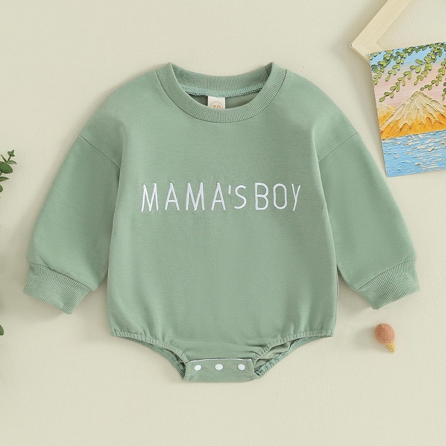 Oluuu. Baby Winter Jumpsuit – Romper mit Buchstaben-Print, Baby Bodysuit