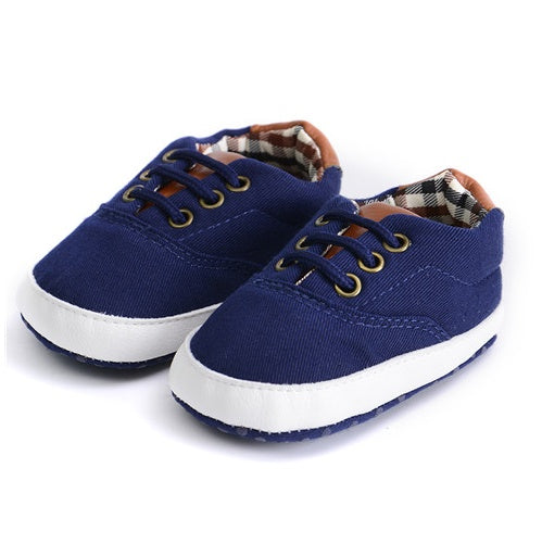 Oluuu. Einfarbige, lässige Baby-Canvas-Schuhe mit Spitze – Weicher Boden, für Kleinkinder