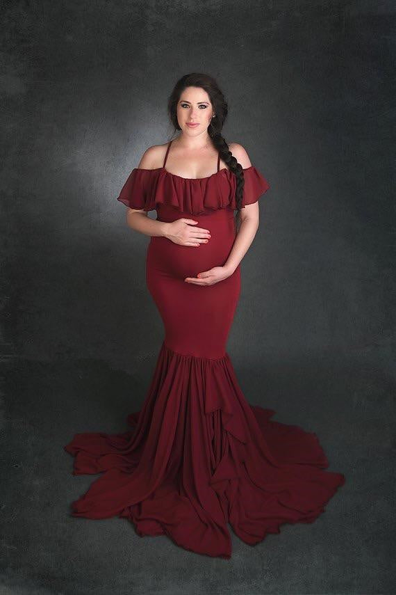 Oluuu. Elegantes Spitzenkleid für Schwangere – Stilvoll und Bequem