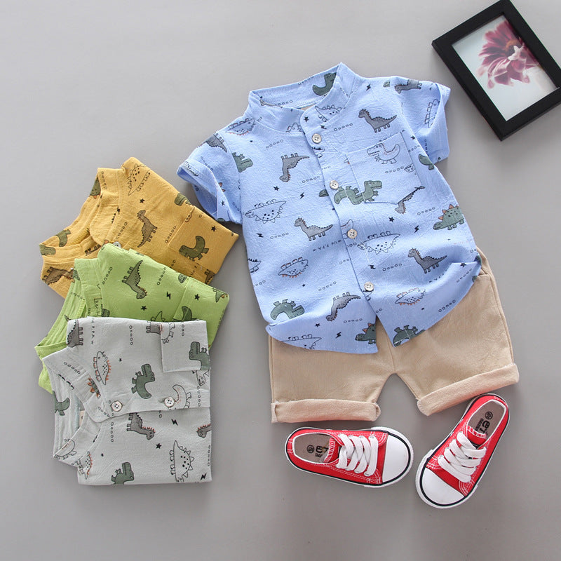 Oluuu. Baby Jungen Kurzarm Anzug – Persönliches Shirt mit Shorts