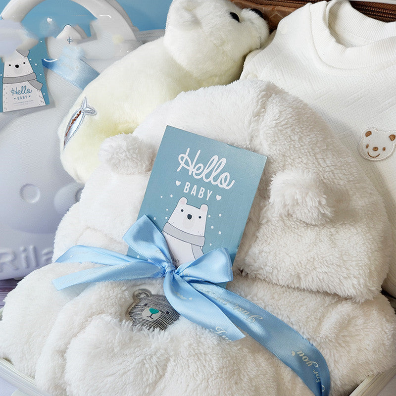 Oluuu. Baby Geschenkbox – Dick gepolsterter Polar Bear Strampler für Jungen und Mädchen