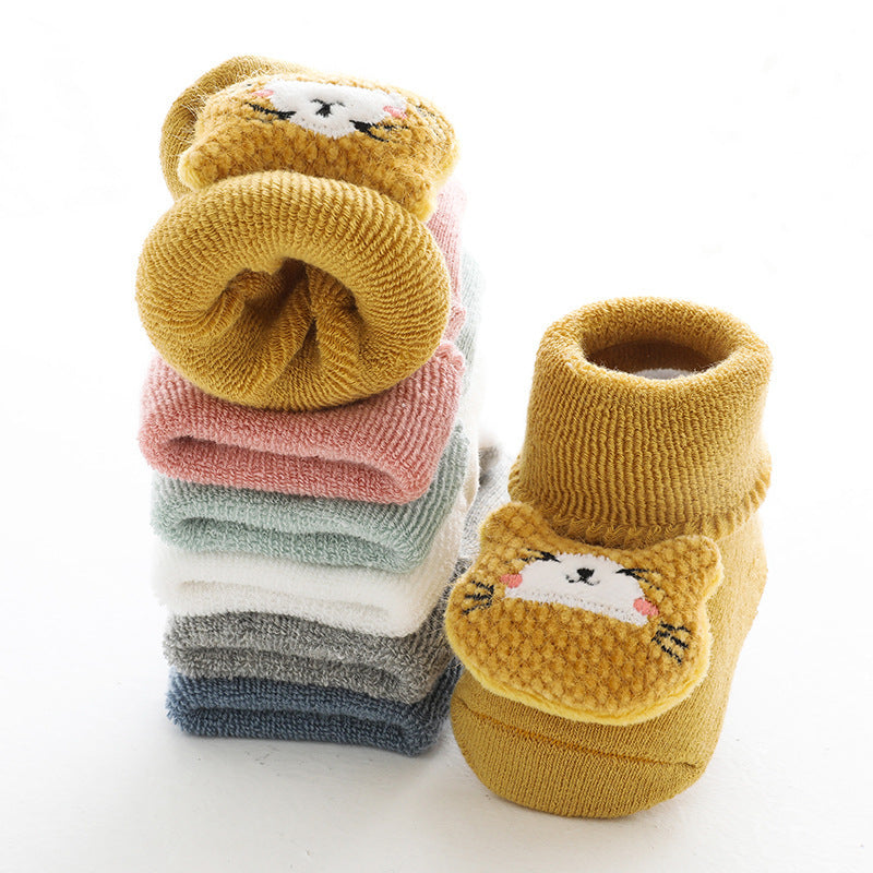 Oluuu. Baby Rutschsocken mit Plüsch und dicken Riegeln – Für sicheren Halt und Komfort