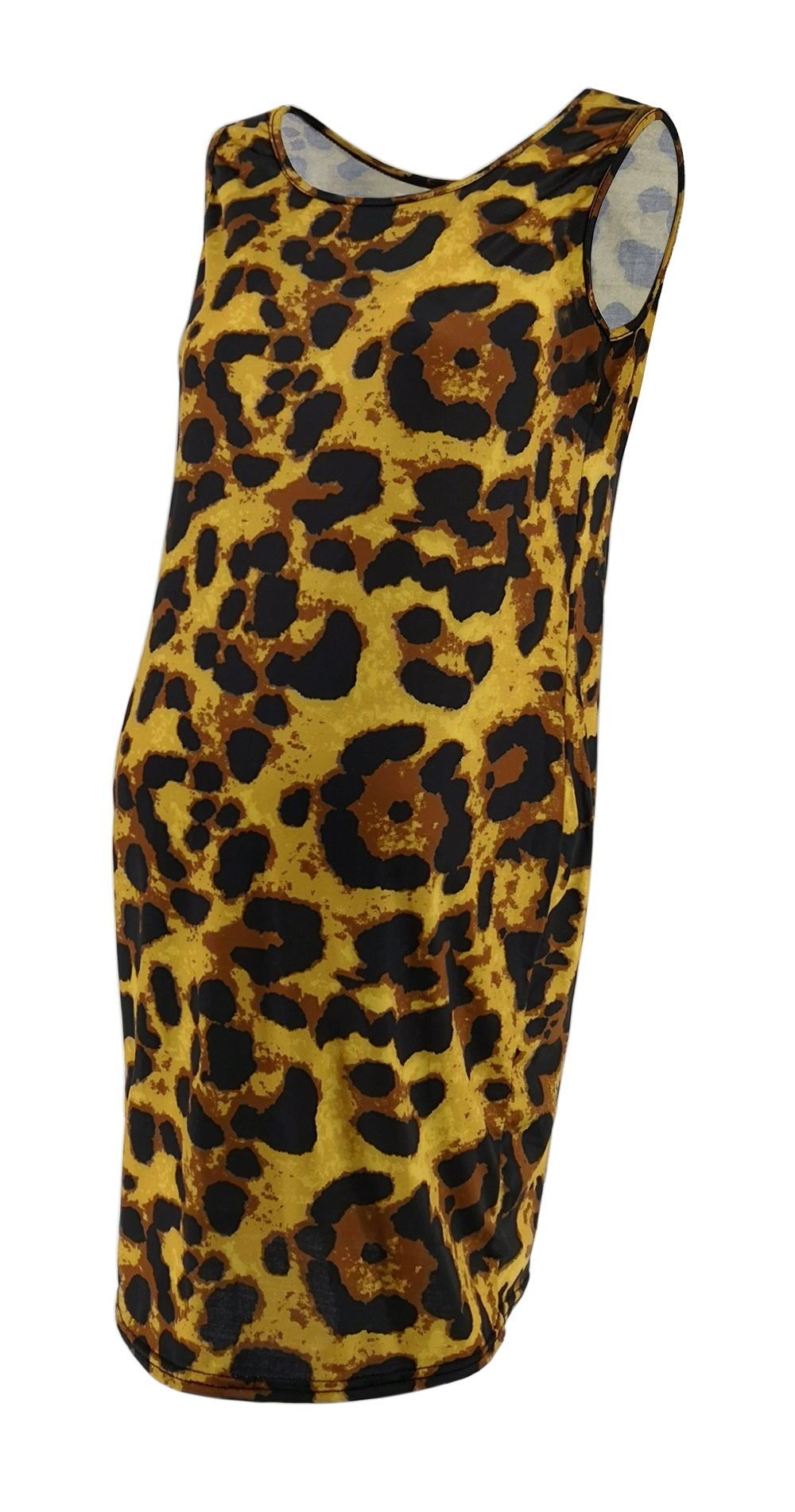 Oluuu. Leopard Sommerkleid für Schwangere – Ärmellos & Stilvoll