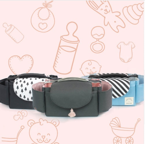 Oluuu. Multifunktionaler Baby-Kinderwagen-Organizer – Maternity Tasche & Becherhalter