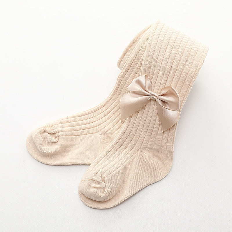 Oluuu. Kinder Socken mit einfarbiger Schleife