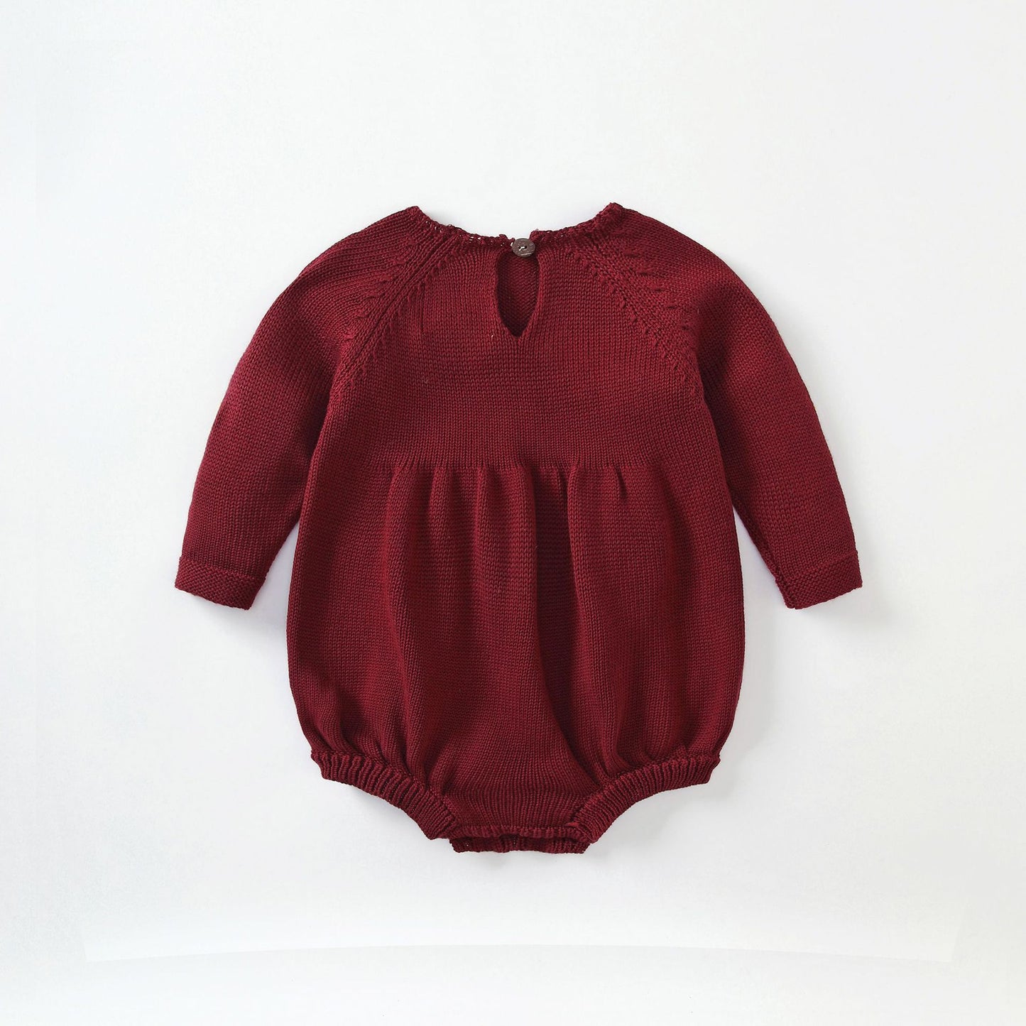 Oluuu. Baby Langarm Kleid mit Stickerei – Woll-Wickel für den Po