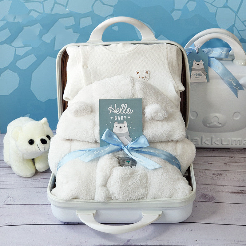 Oluuu. Baby Geschenkbox – Dick gepolsterter Polar Bear Strampler für Jungen und Mädchen
