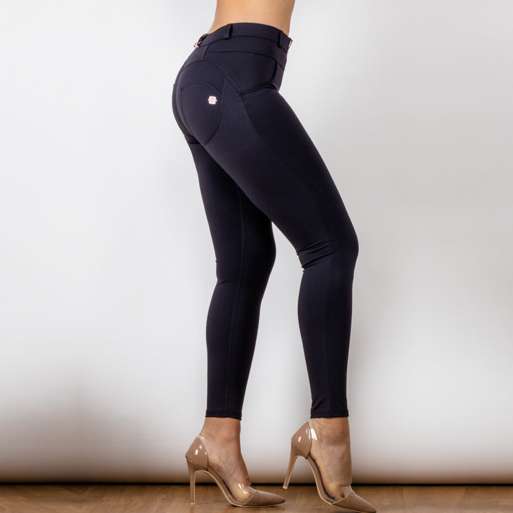Oluuu. Baumwoll-Leggings – Schwarze Sportleggings für Frauen, Formend, Bequem und Postpartum-freundlich