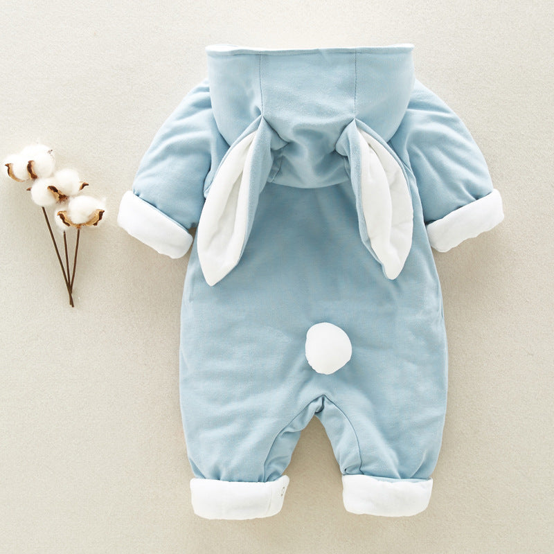Oluuu. Neuer Baby Romper – Dick gepolstert, Chinilla-Kapuze, aus Baumwolle für Neugeborene – Perfekt zum Klettern