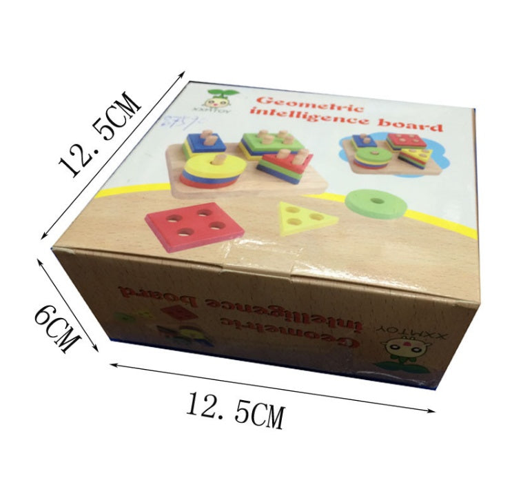 Oluuu. Holzpuzzle für Babys – Geometrisches Formen-Matching Spielzeug zur Förderung der Intelligenz von Kindern