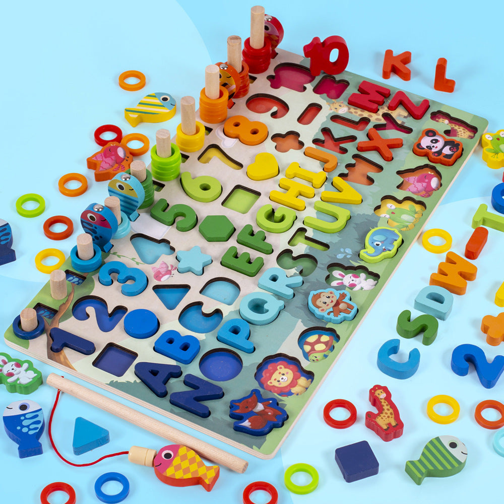 Oluuu. 3D Alphabet- und Zahlenpuzzle für Kinder – Buntes, geometrisches Lernspielzeug