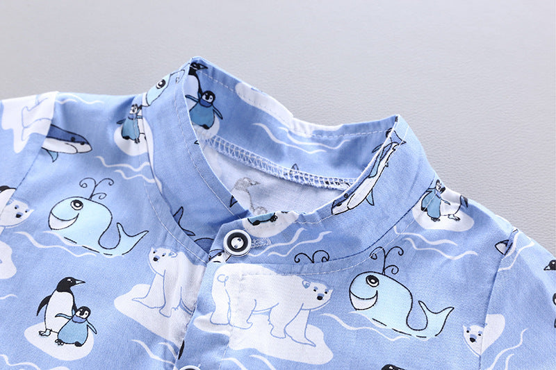 Oluuu. Baby Jungen Anzug – Kurzarm Shirt mit Hose für Kleinkinder