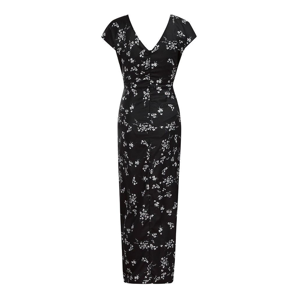 Oluuu Bedrucktes Slim-Fit Blüten-Chiffonkleid – Elegantes, Leichtes Kleid für Frauen