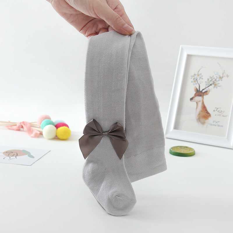 Oluuu. Kinder-Strumpfhose mit Mesh und großer Schleife – Stylisch und bequem für kleine Mädchen